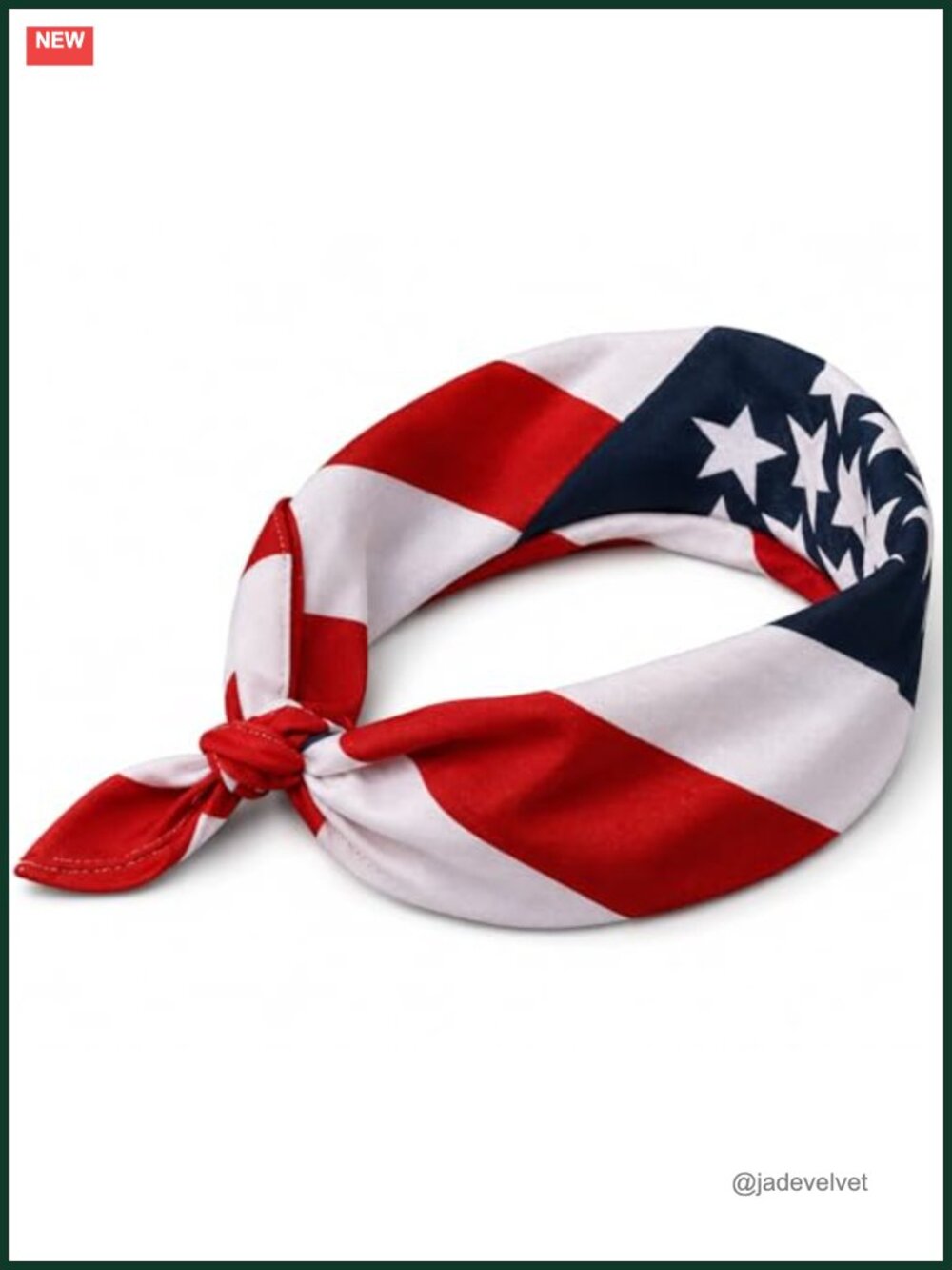 Cotton American Flag Bandana Scarf Head Wrap, Patriotic Neck Face Mask